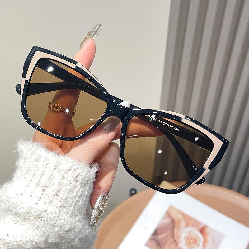 Women Color Block Cat Eye Eyeg - Women'S Fashion Eyeglasses บทวิจารณ์และราคา