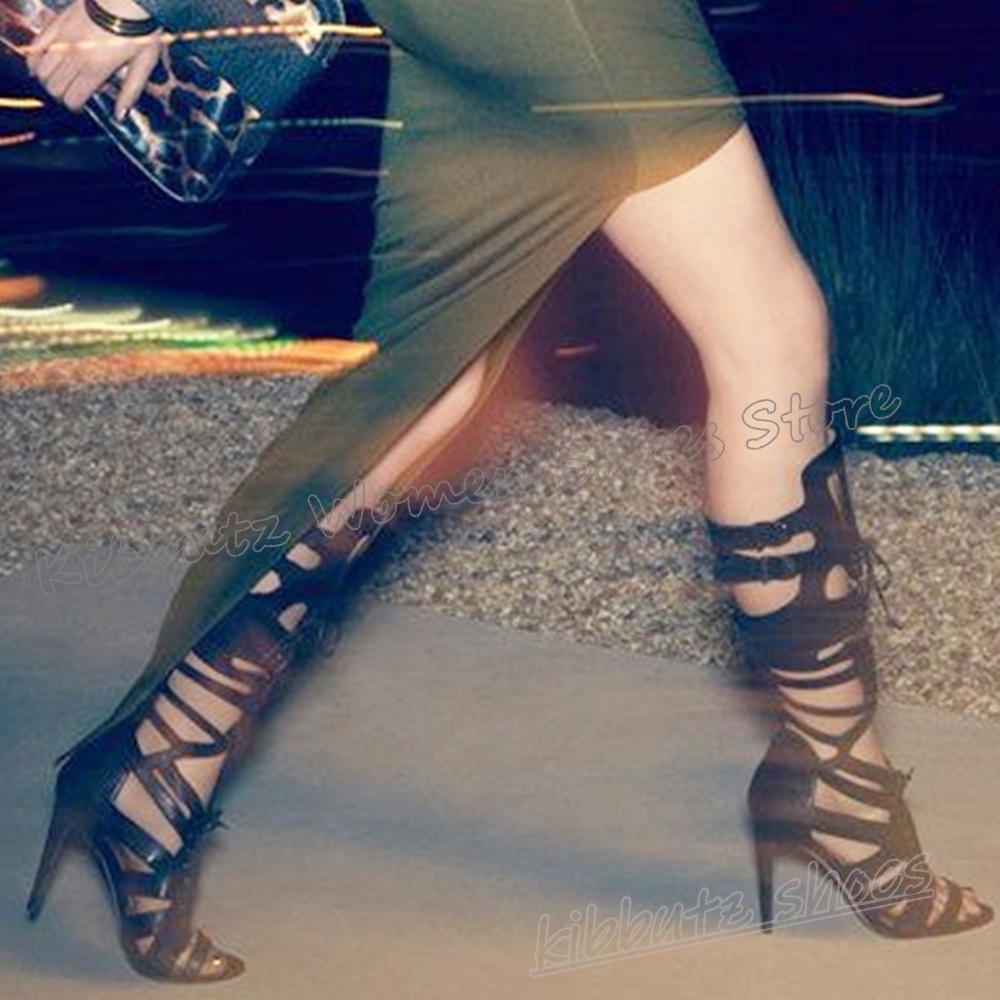 Sneaker Boot Knee High Lace-Up - Women'S Fashion Show บทวิจารณ์และราคา