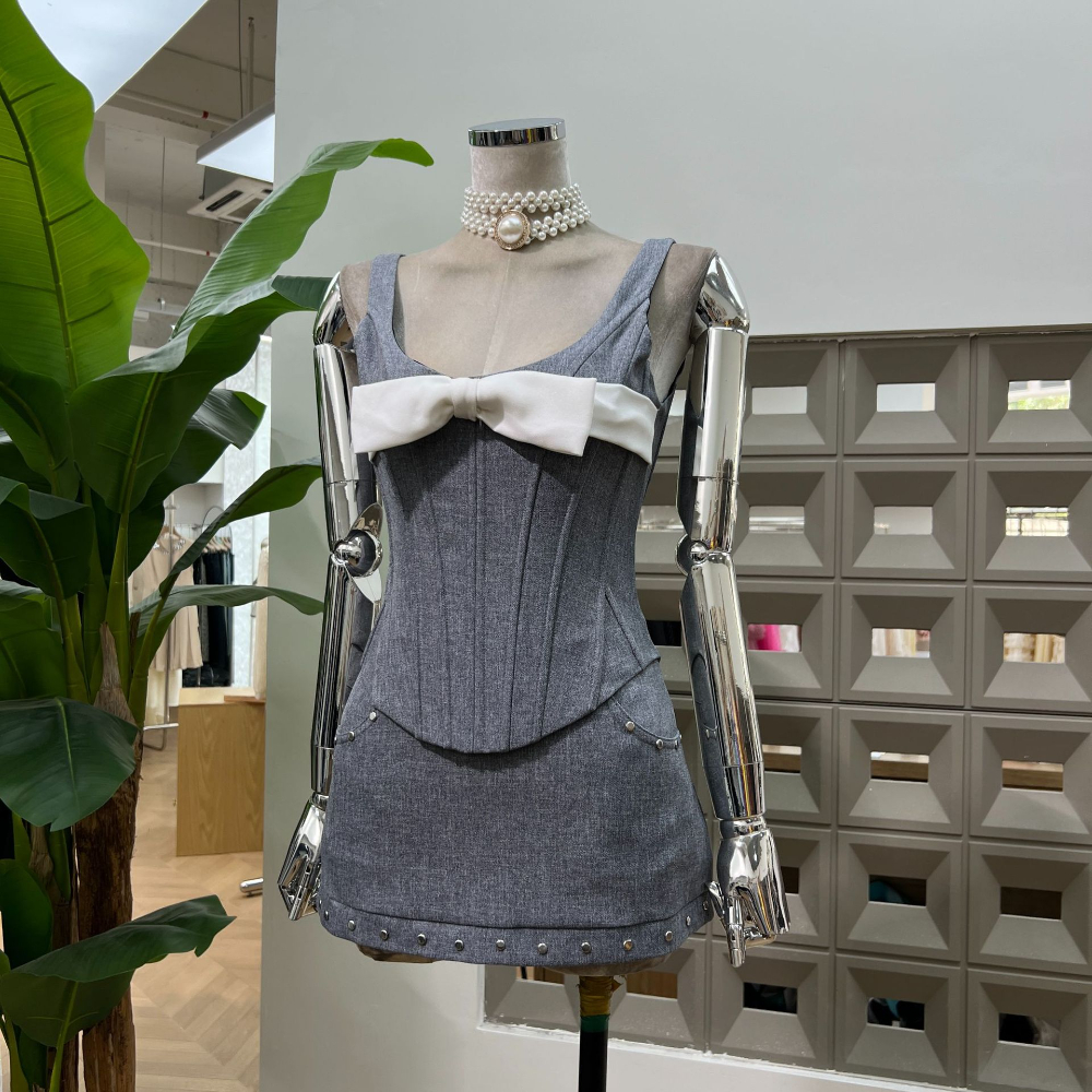 Summer 2025 Ash Gray Boned Cor - Corset Top Boned บทวิจารณ์และราคา