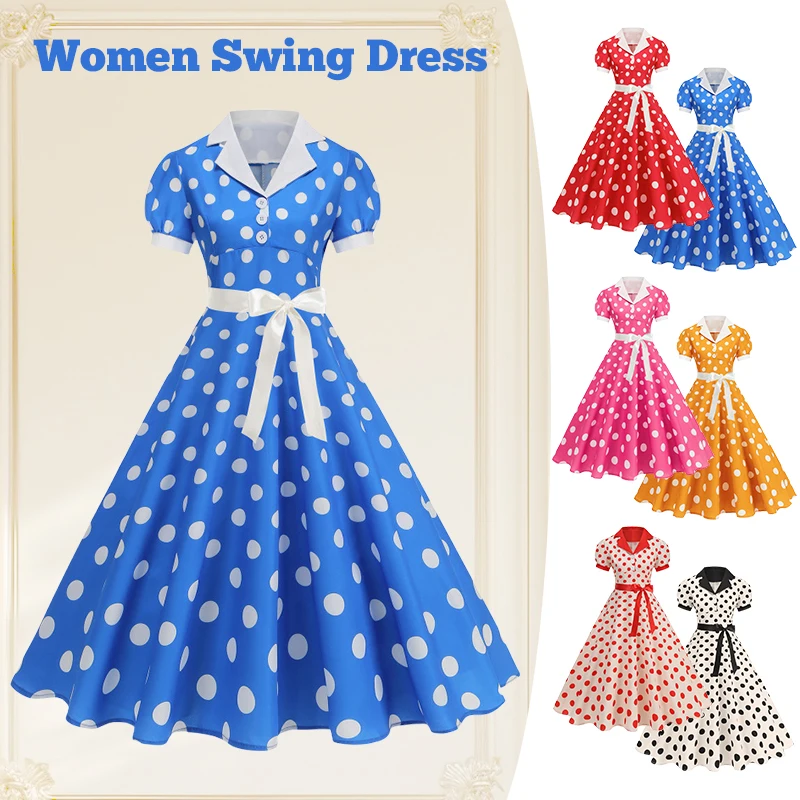 Vintage Polka Dot Summer Dress - Women'S Fashion In The 60S บทวิจารณ์และราคา