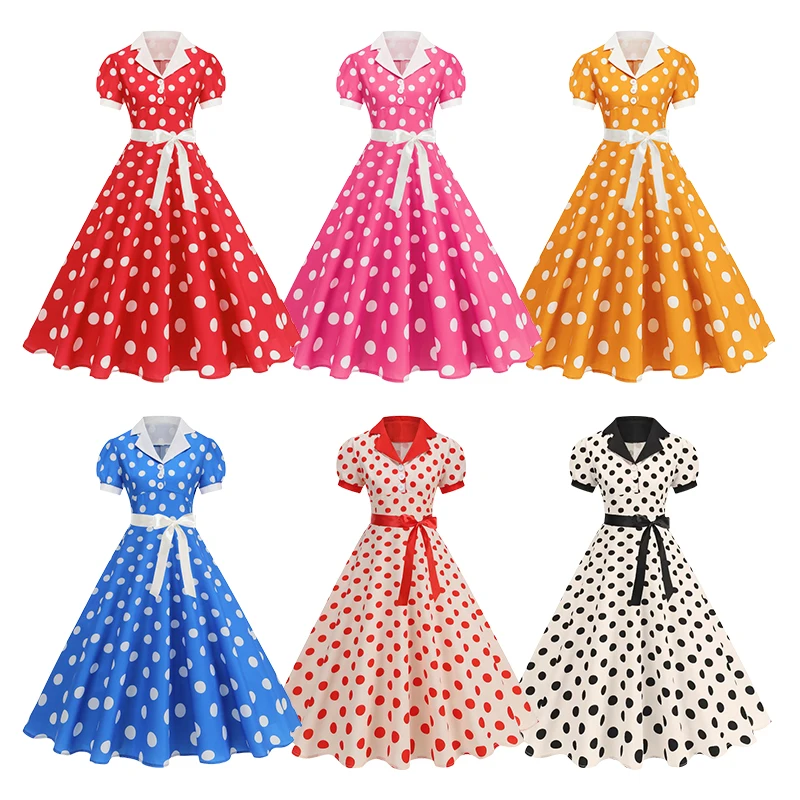 Vintage Polka Dot Summer Dress - Women'S Fashion In The 60S บทวิจารณ์และราคา