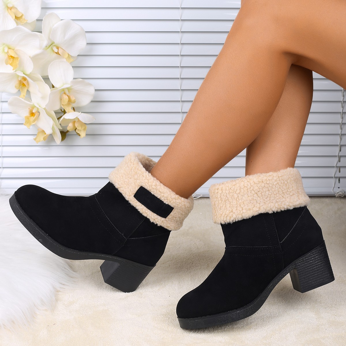 Winter Women chunky-square-hee - Women Fashion Online บทวิจารณ์และราคา