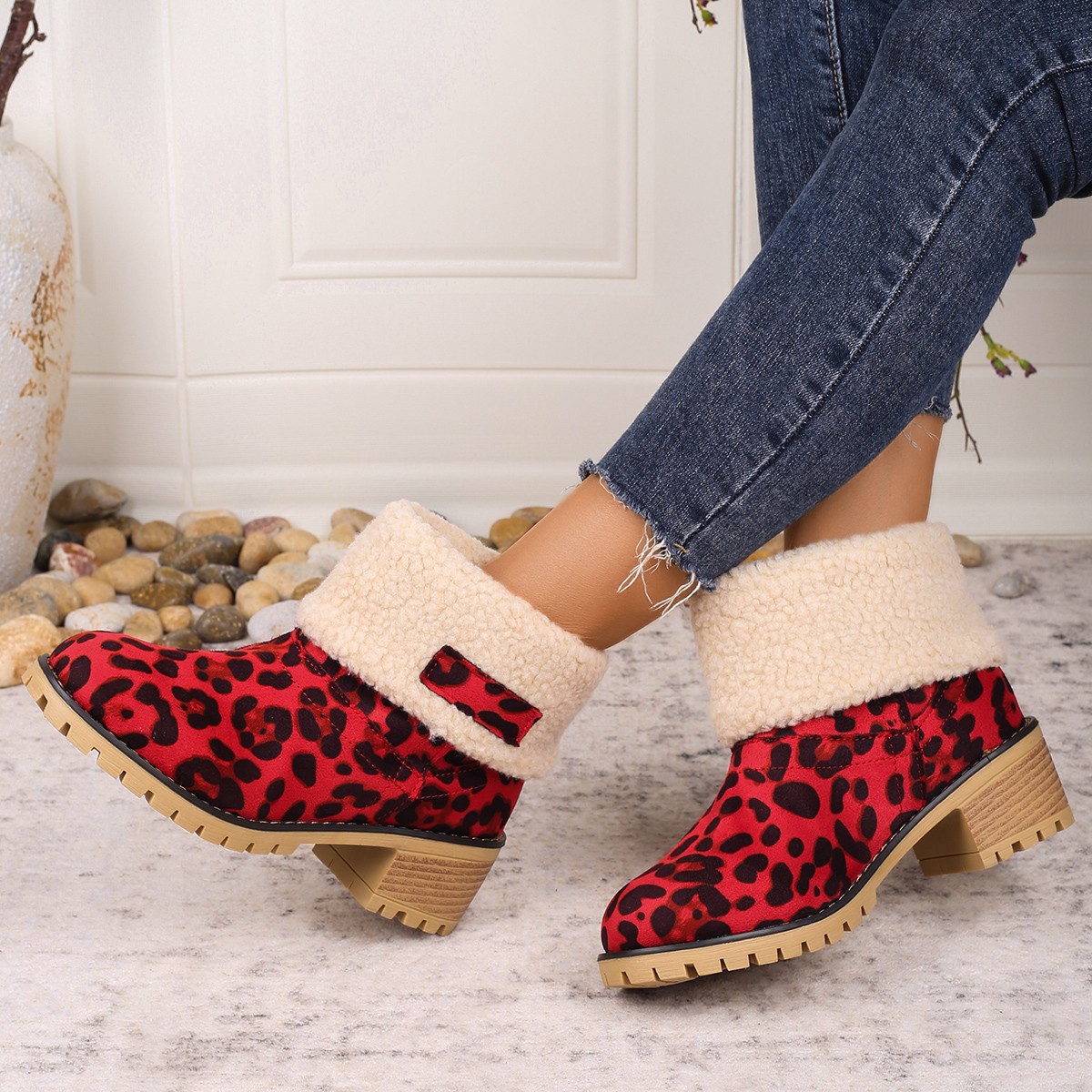 Winter Women chunky-square-hee - Women Fashion Online บทวิจารณ์และราคา
