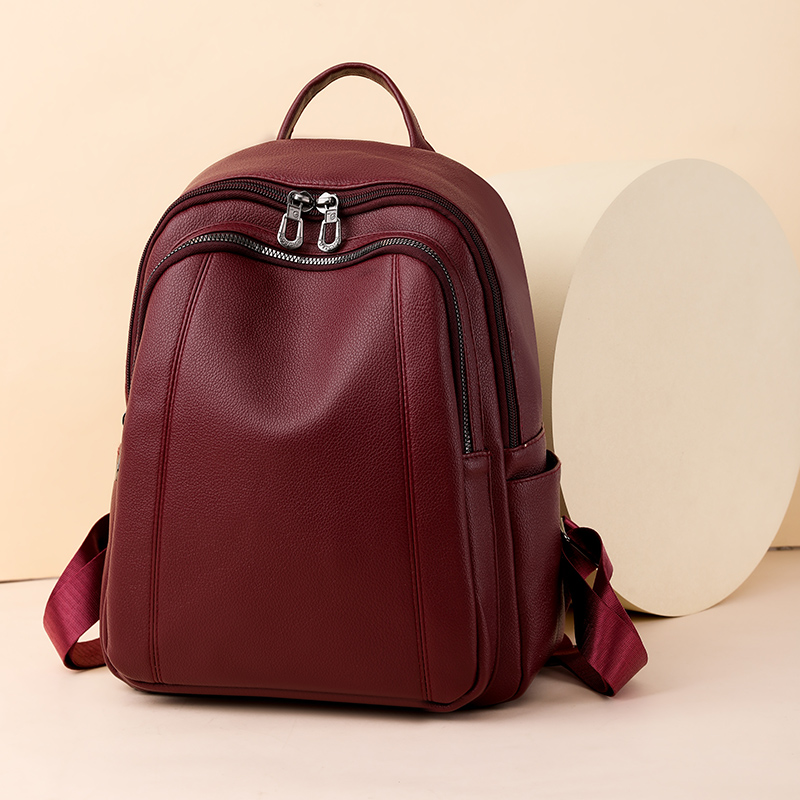 High Quality Leather Backpack  - Women Fashion Online บทวิจารณ์และราคา