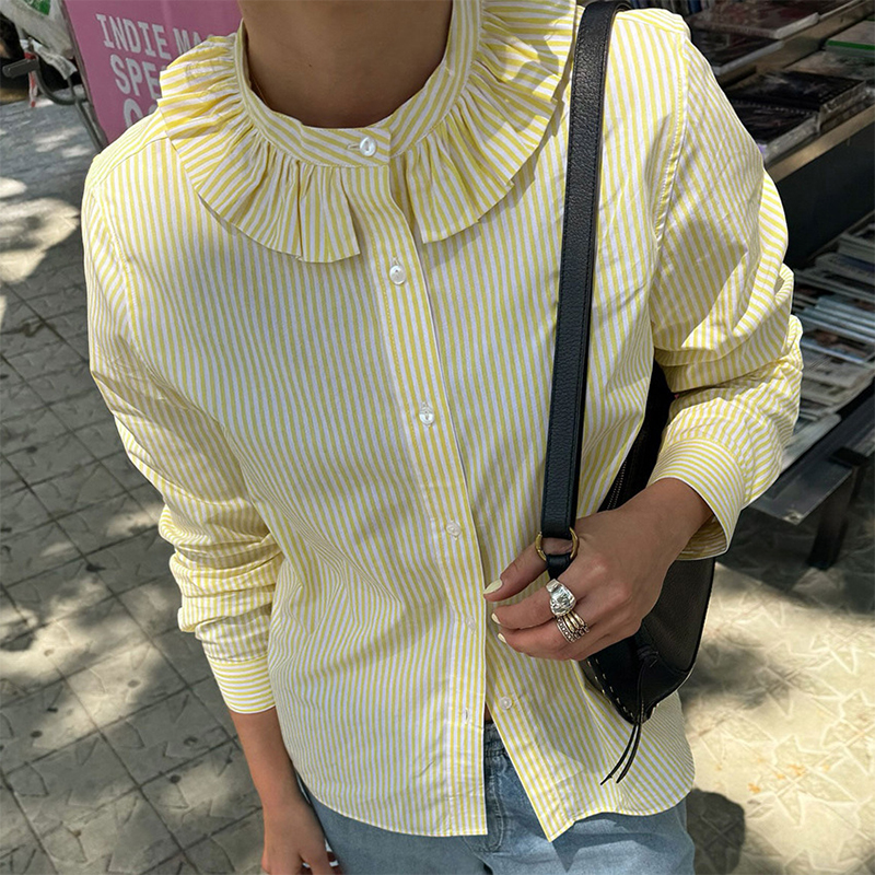 Trendix Ruffle Striped Top For - Women'S Fashion Trends Fall 2025 บทวิจารณ์และราคา