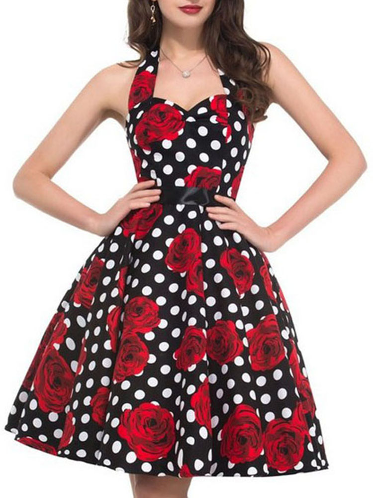 Women Summer Polka Dot Vintage - Women'S Fashion From The 60S บทวิจารณ์และราคา