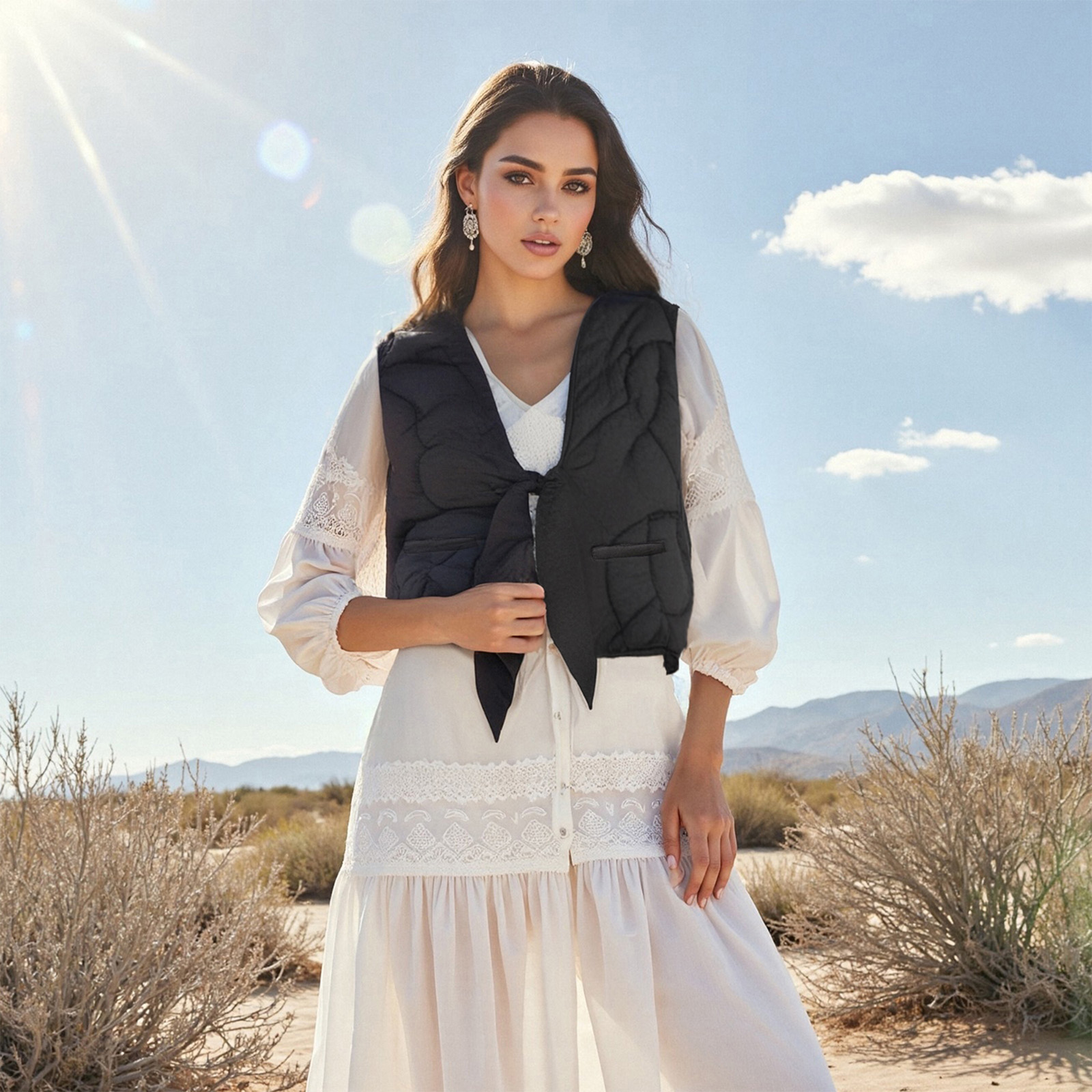 New Womens Puffer Vest Jacket  - Puffer Vest Fashion Women บทวิจารณ์และราคา