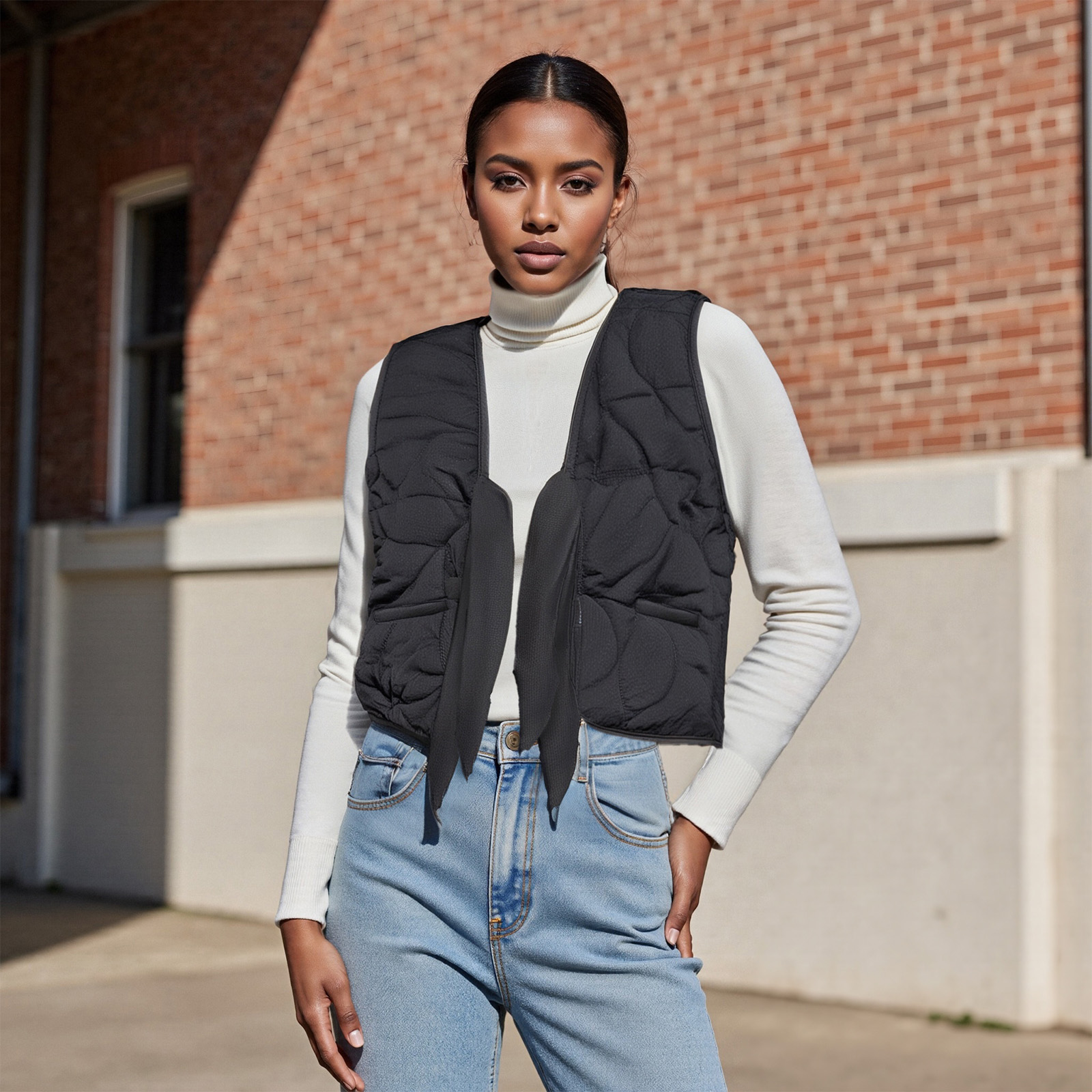 New Womens Puffer Vest Jacket  - Puffer Vest Fashion Women บทวิจารณ์และราคา