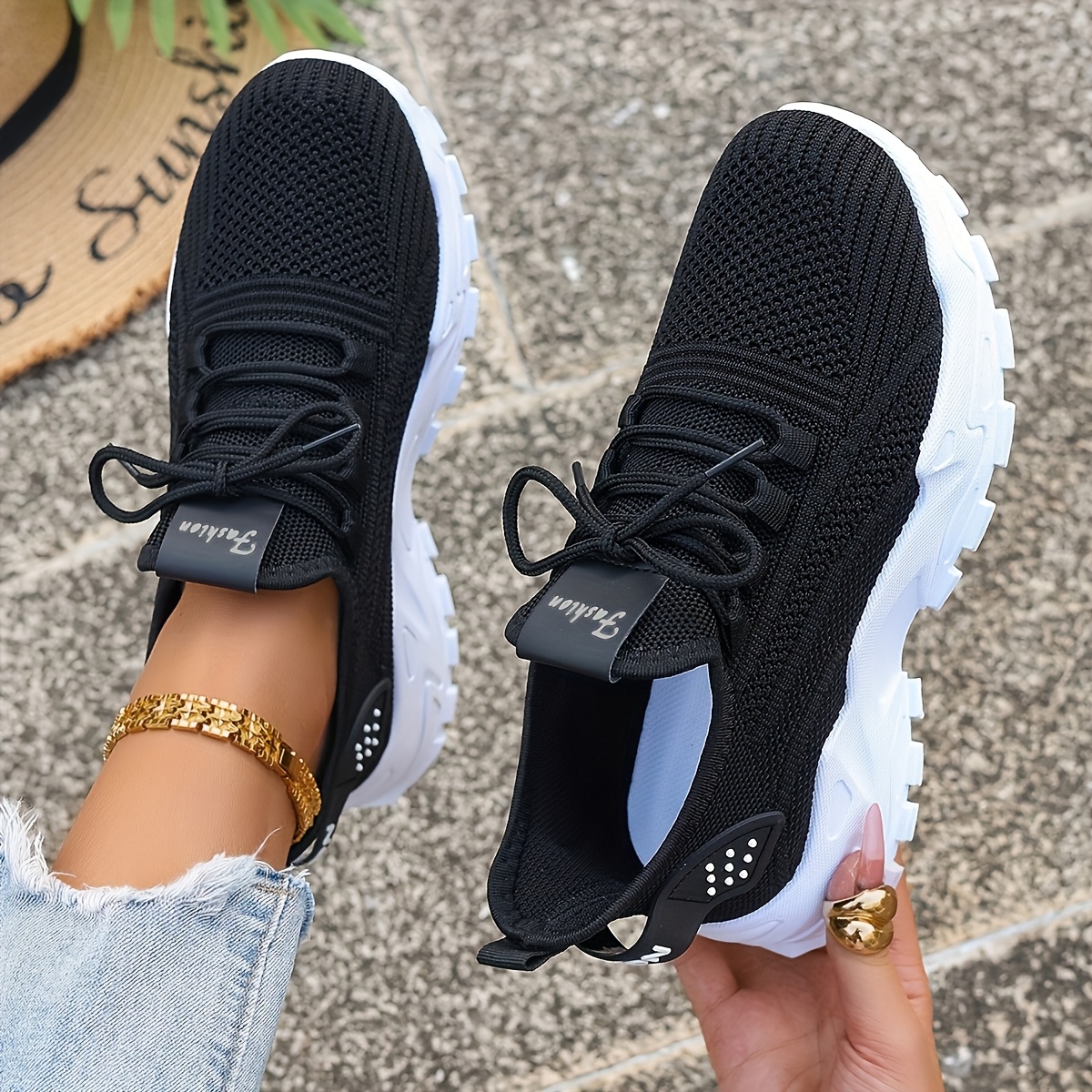 Breathable Knit Sneakers Fashi - Women'S Fashion Show บทวิจารณ์และราคา