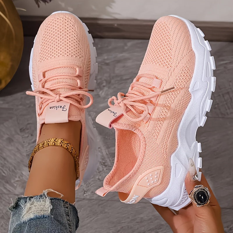 Breathable Knit Sneakers Fashi - Women'S Fashion Show บทวิจารณ์และราคา