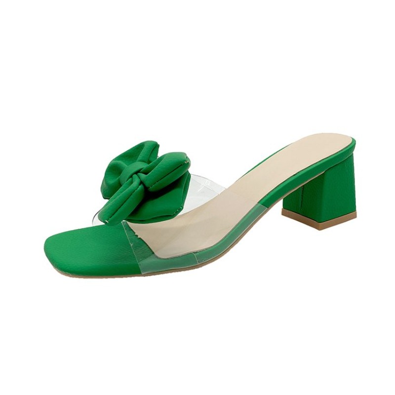 Heeled Women Slippers Bow High - Women'S Fashion For Summer 2025 บทวิจารณ์และราคา