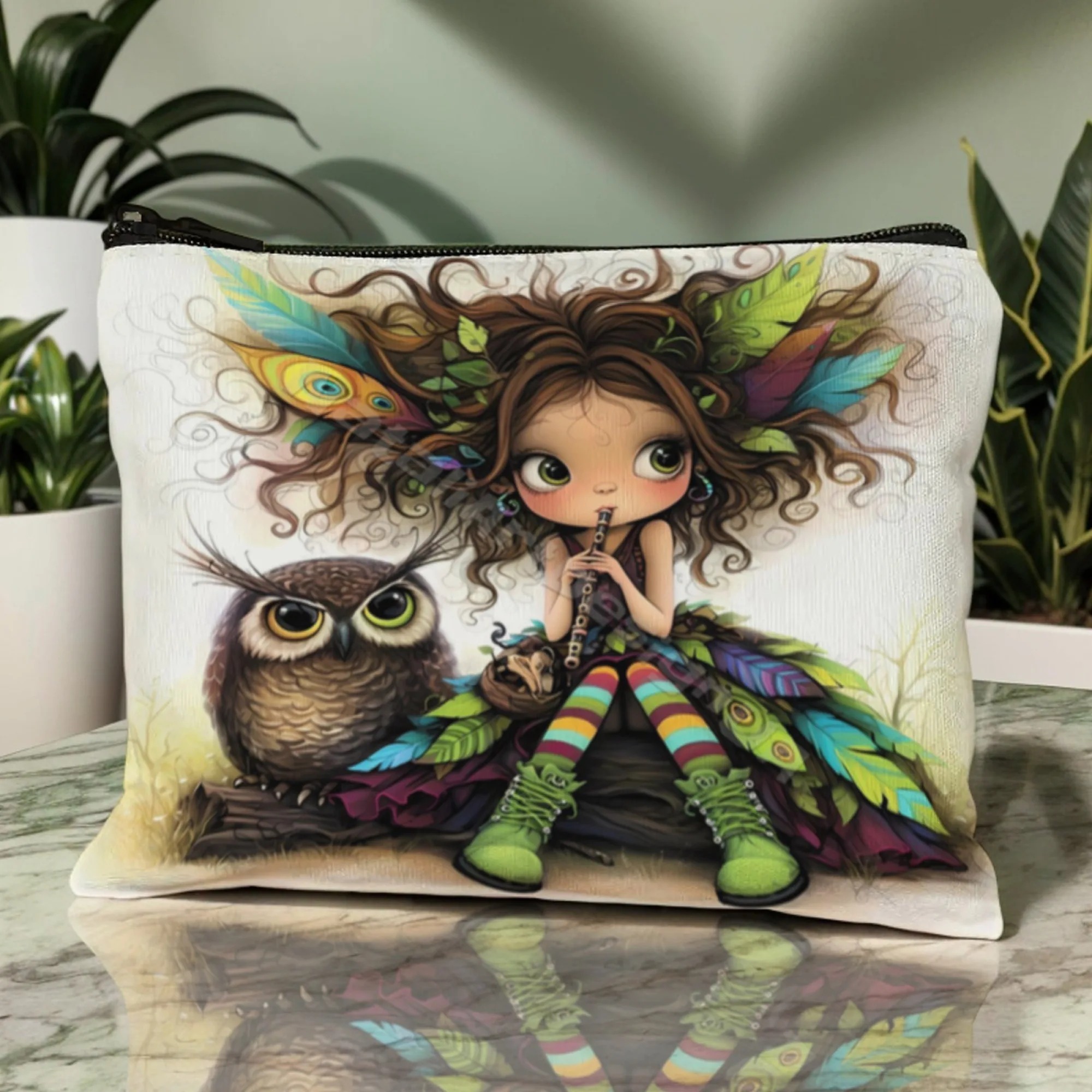 Cartoon Girl Makeup Bag Zipper - Women Fashion Images บทวิจารณ์และราคา