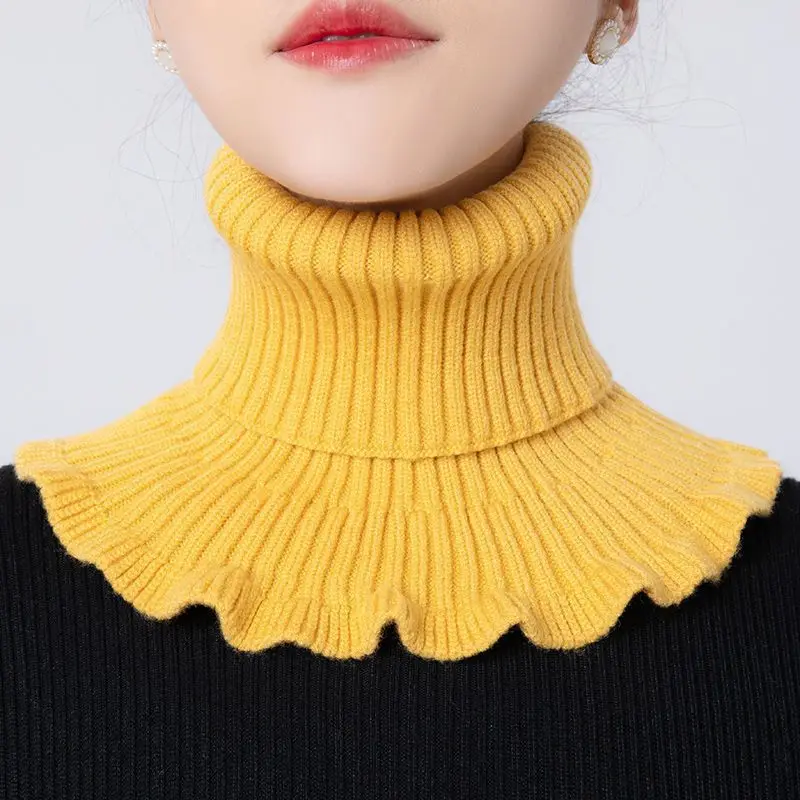 Warm Knitted Collar Scarf Wome - Turtleneck Bodysuit บทวิจารณ์และราคา