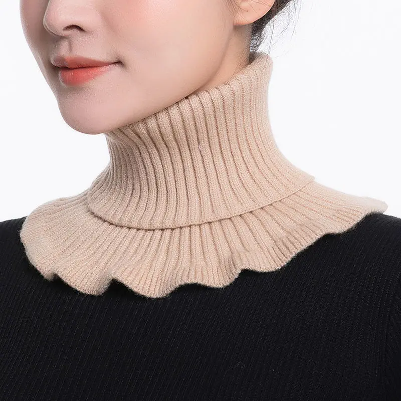 Warm Knitted Collar Scarf Wome - Turtleneck Bodysuit บทวิจารณ์และราคา