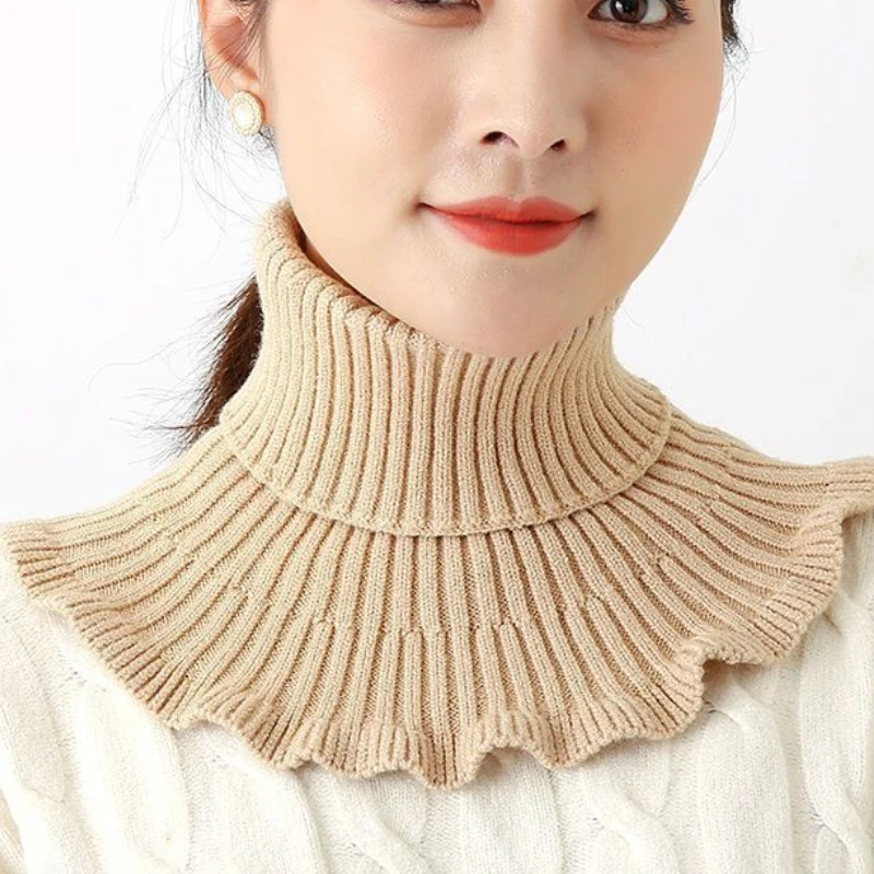 Warm Knitted Collar Scarf Wome - Turtleneck Bodysuit บทวิจารณ์และราคา