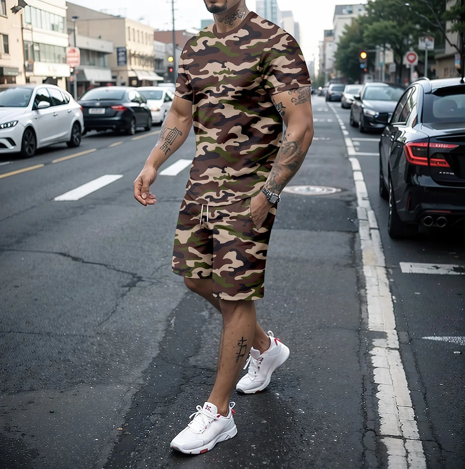 Camouflage Outdoor Tracksuits  - Women And Men Fashion บทวิจารณ์และราคา