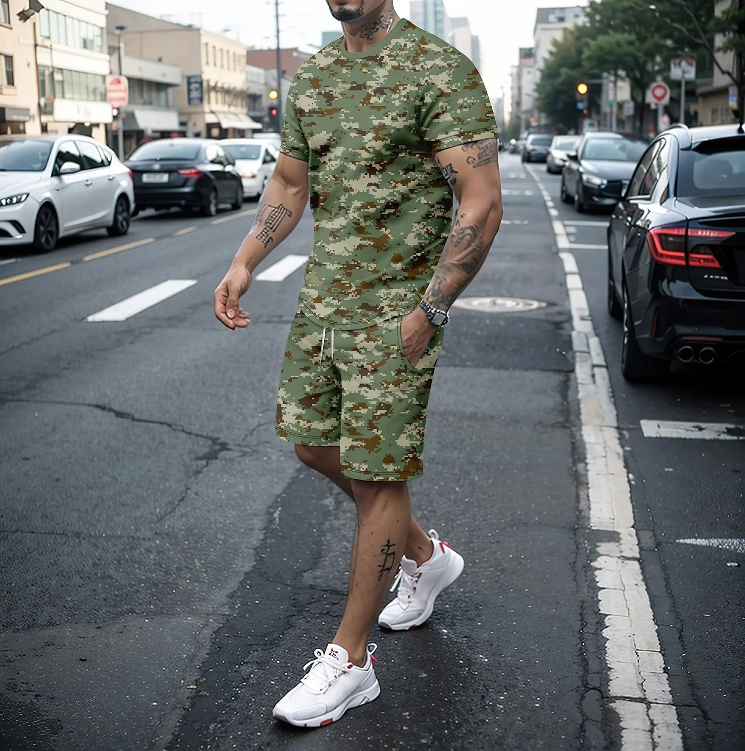 Camouflage Outdoor Tracksuits  - Women And Men Fashion บทวิจารณ์และราคา
