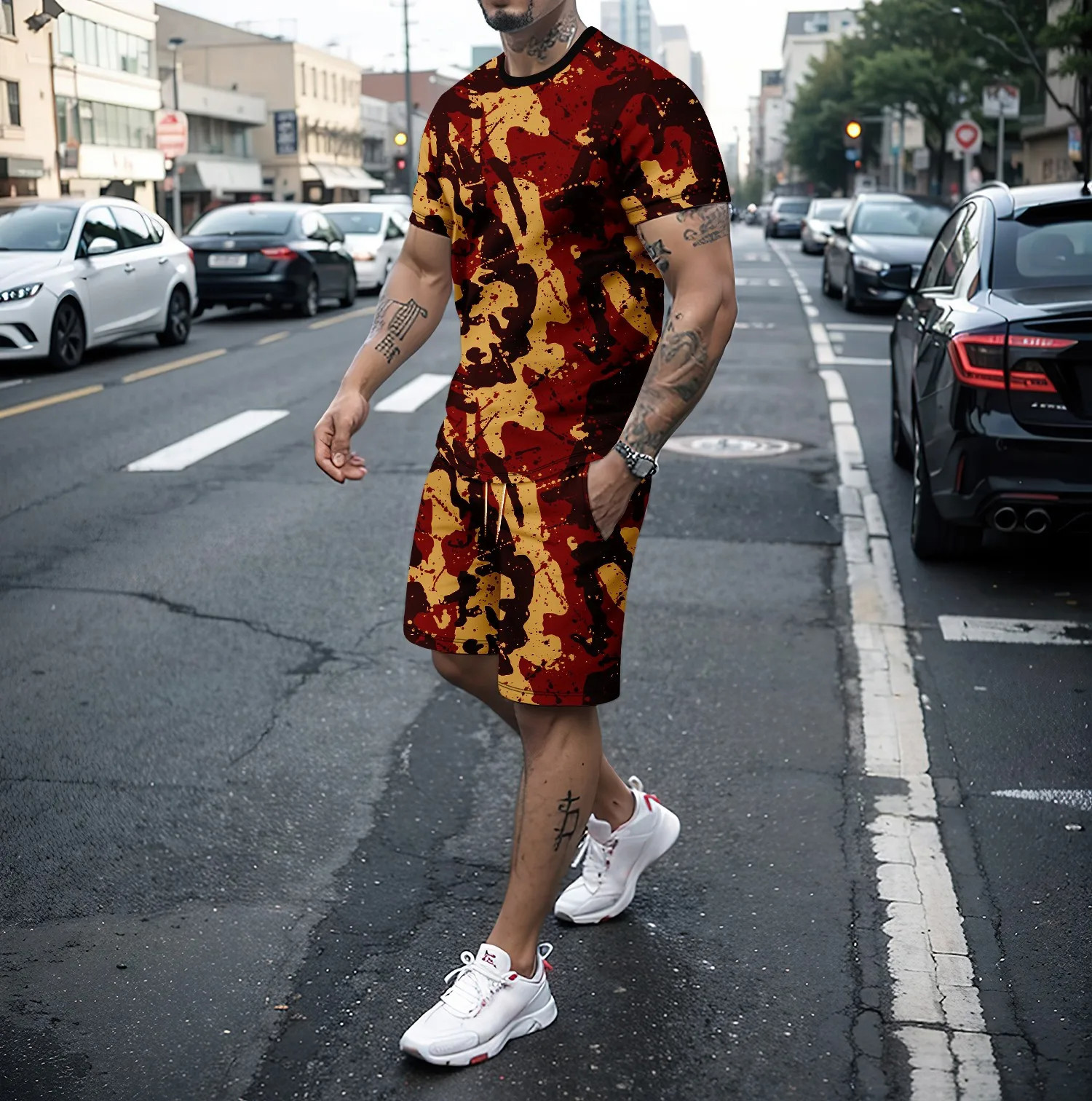 Camouflage Outdoor Tracksuits  - Women And Men Fashion บทวิจารณ์และราคา