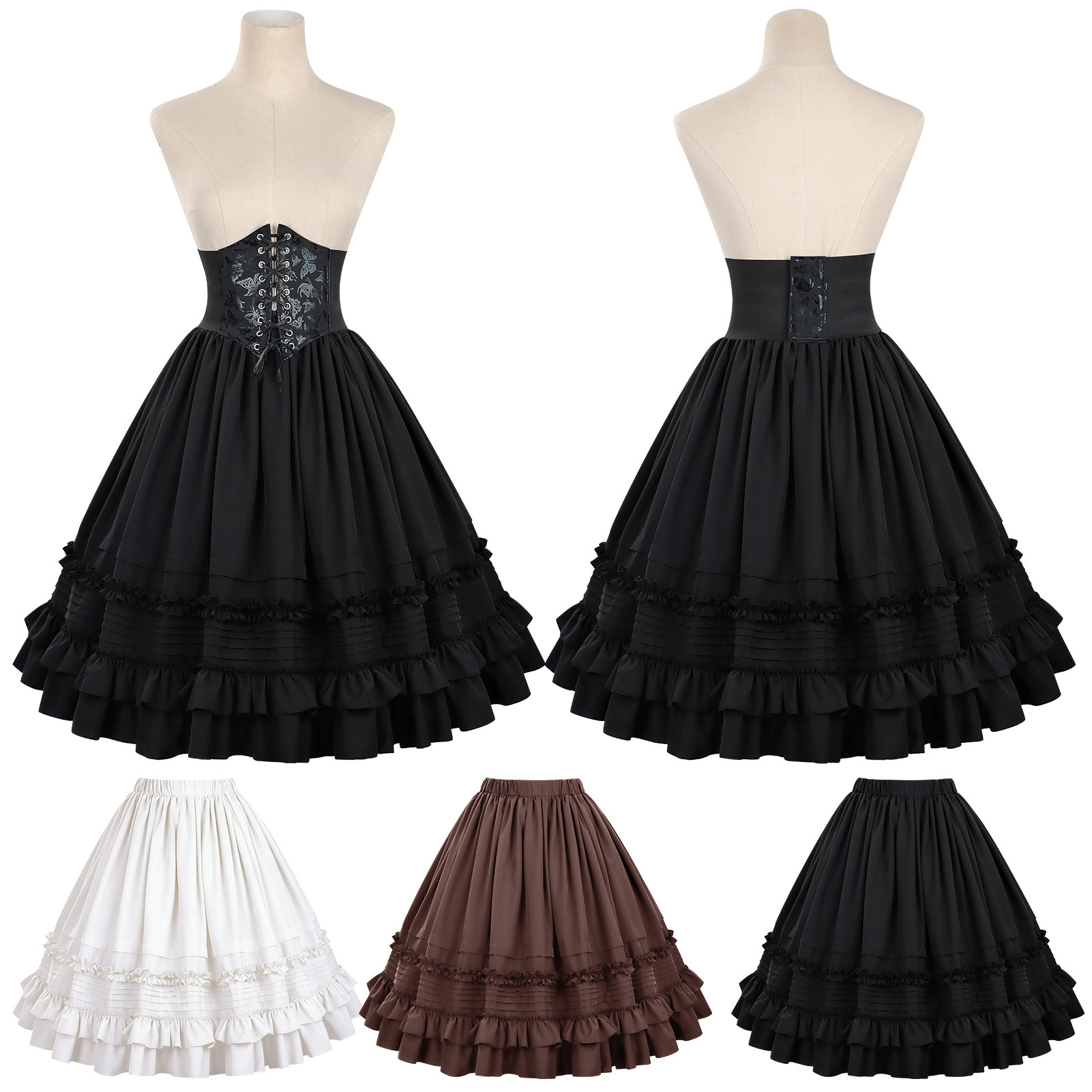 Women Medieval steampunk Layer - Corset Top Boned บทวิจารณ์และราคา