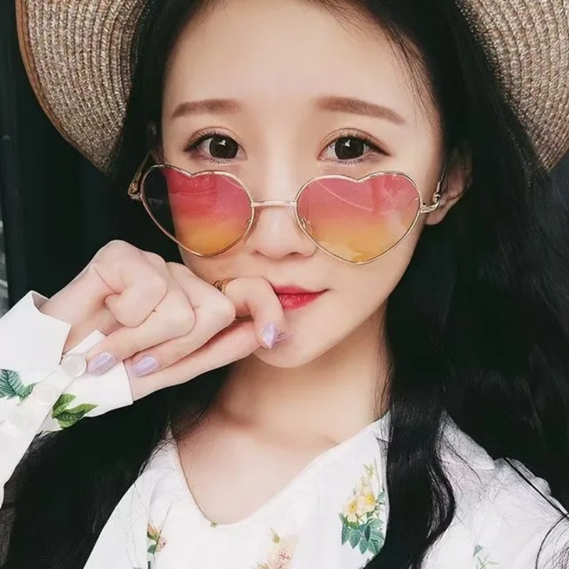 Fashion Heart Shaped Metal Sun - Women'S Fashion Eyeglasses บทวิจารณ์และราคา