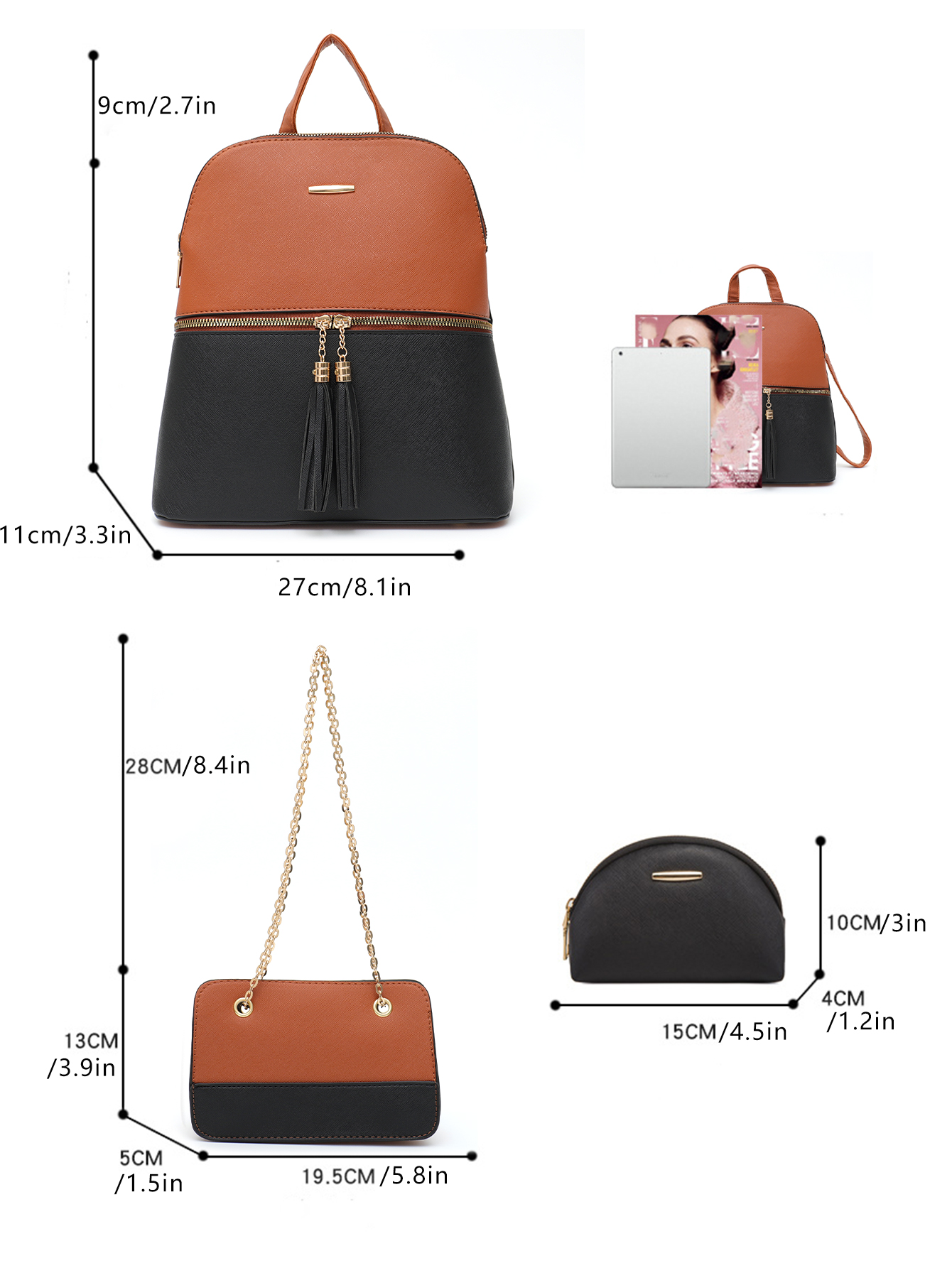4 PCS Bags Set Women's Fashion - Women Fashion Online บทวิจารณ์และราคา