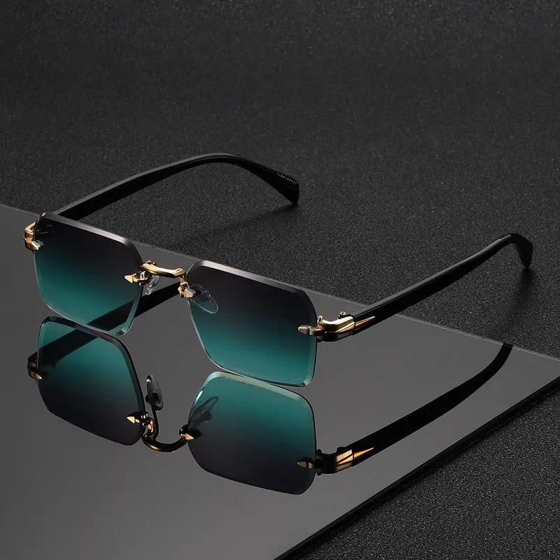 Rimless Sunglasses Rectangle F - Women'S Fashion Eyeglasses บทวิจารณ์และราคา