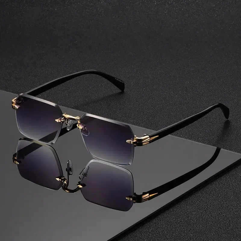 Rimless Sunglasses Rectangle F - Women'S Fashion Eyeglasses บทวิจารณ์และราคา