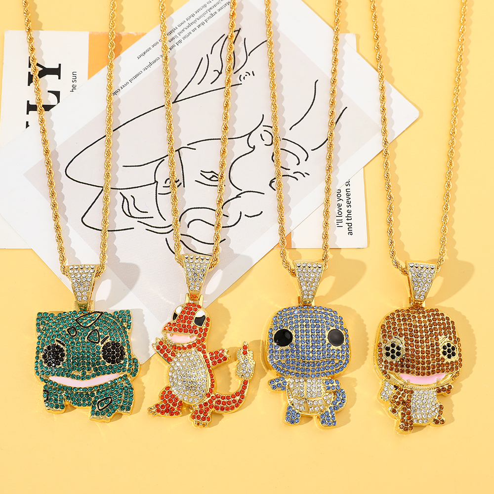 Diamond Studded Squirtle Neckl - Women Fashion Japan บทวิจารณ์และราคา