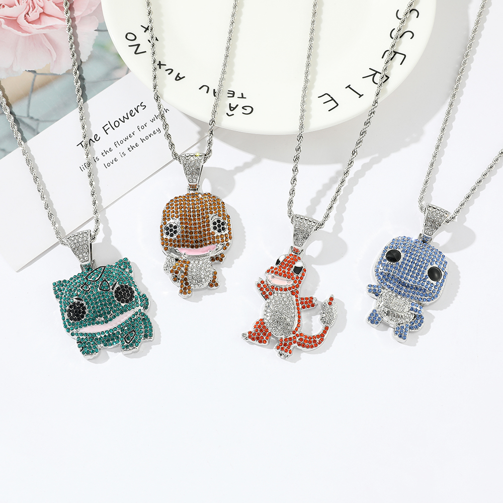 Diamond Studded Squirtle Neckl - Women Fashion Japan บทวิจารณ์และราคา