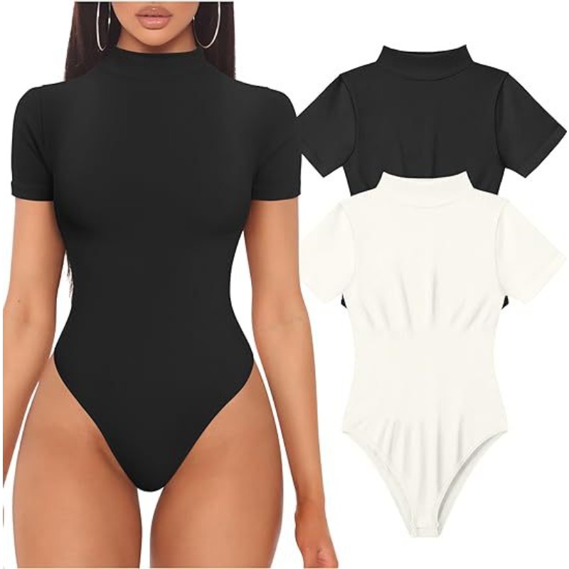 Short Sleeve Turtleneck Bodysu - Turtleneck Bodysuit บทวิจารณ์และราคา