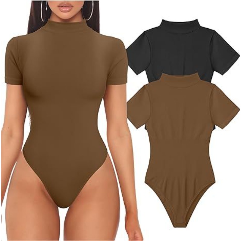 Short Sleeve Turtleneck Bodysu - Turtleneck Bodysuit บทวิจารณ์และราคา