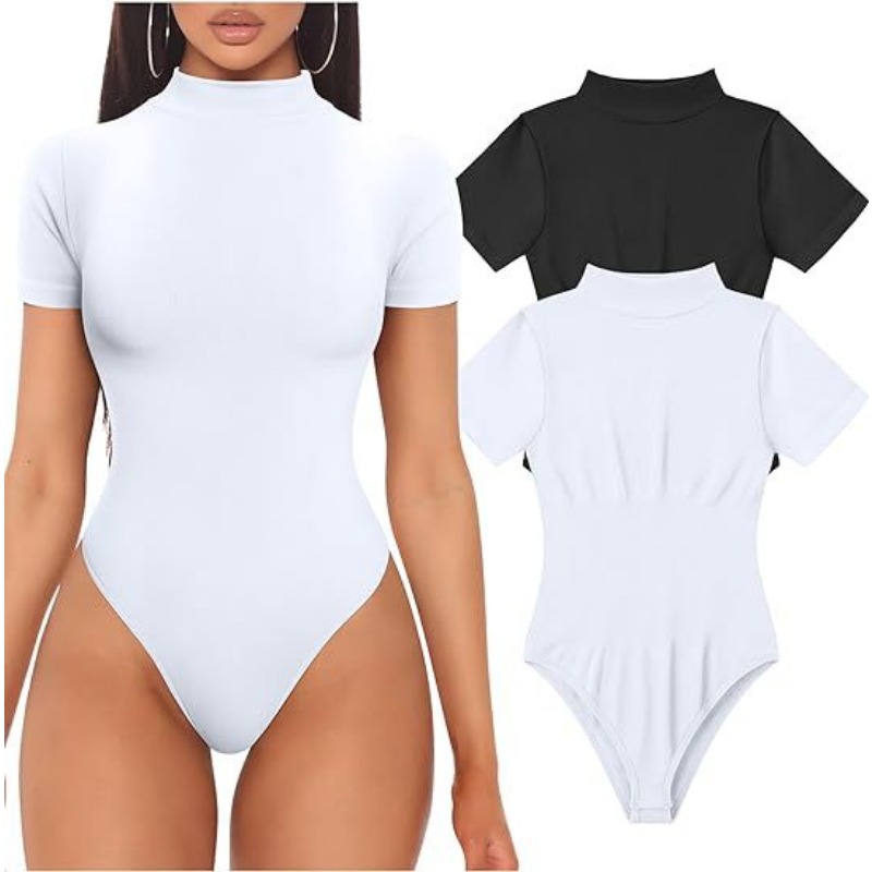 Short Sleeve Turtleneck Bodysu - Turtleneck Bodysuit บทวิจารณ์และราคา
