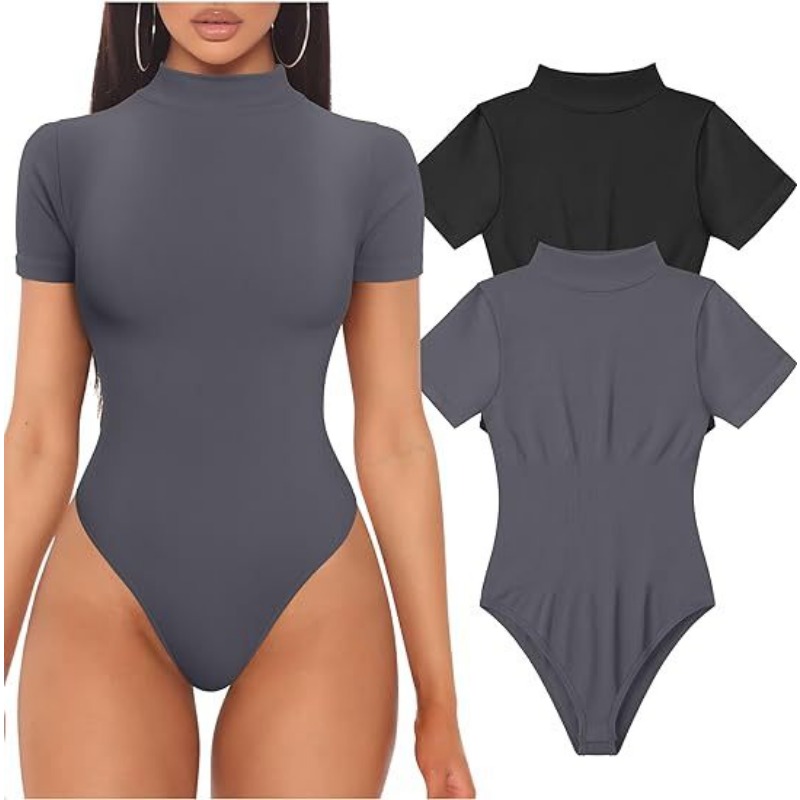 Short Sleeve Turtleneck Bodysu - Turtleneck Bodysuit บทวิจารณ์และราคา