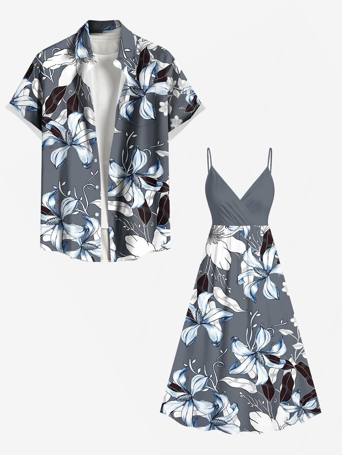 Flowers Leaf Printed Plus Size - Lace Trim Cami บทวิจารณ์และราคา