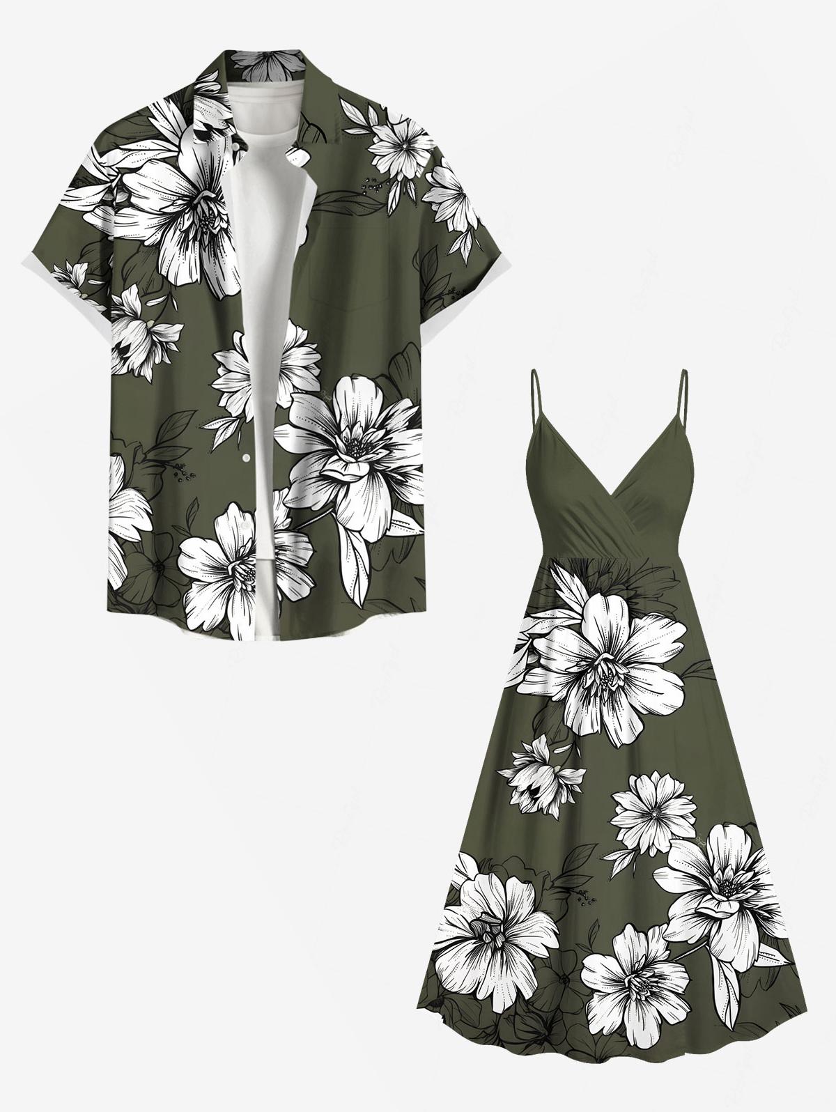 Flowers Leaf Printed Plus Size - Lace Trim Cami บทวิจารณ์และราคา