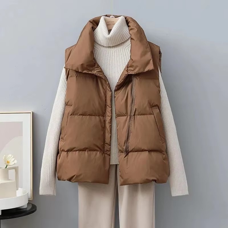2025 New Winter Warm Cropped V - Puffer Vest Fashion Women บทวิจารณ์และราคา