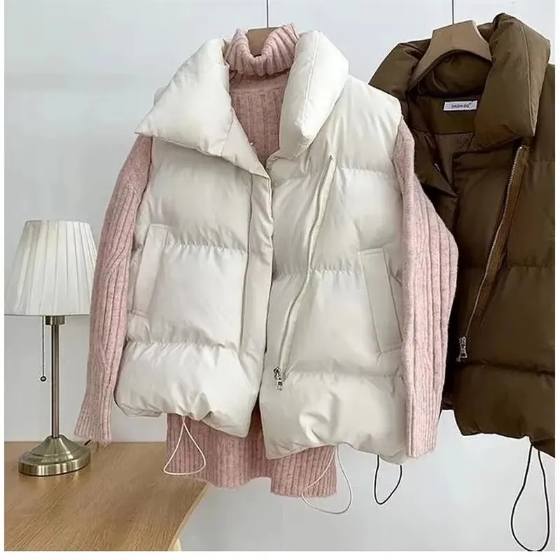 2025 New Winter Warm Cropped V - Puffer Vest Fashion Women บทวิจารณ์และราคา