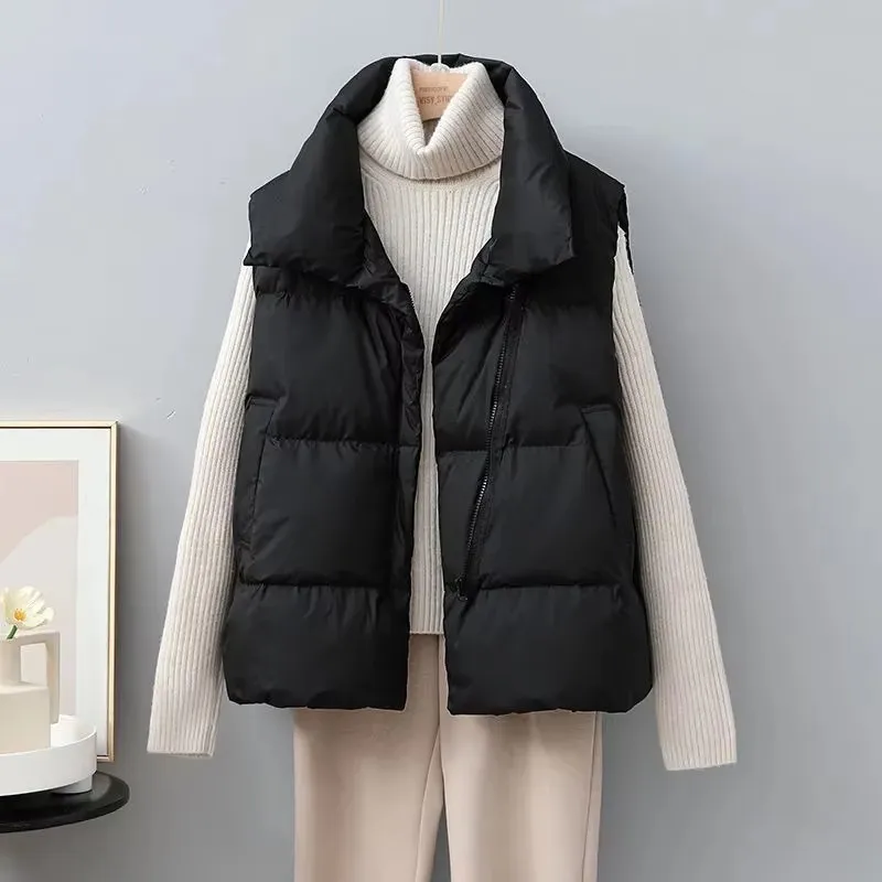 2025 New Winter Warm Cropped V - Puffer Vest Fashion Women บทวิจารณ์และราคา