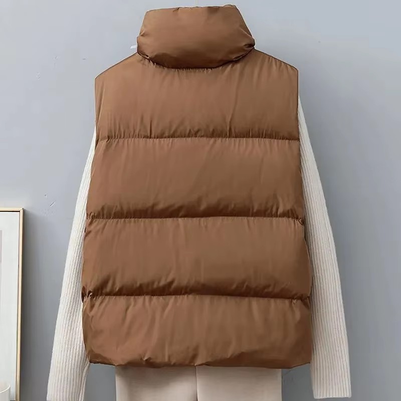 2025 New Winter Warm Cropped V - Puffer Vest Fashion Women บทวิจารณ์และราคา