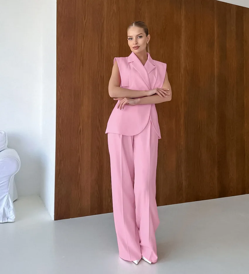 Pink Waistcoat Pants Suit Wome - Women'S Fashion For Summer 2025 บทวิจารณ์และราคา