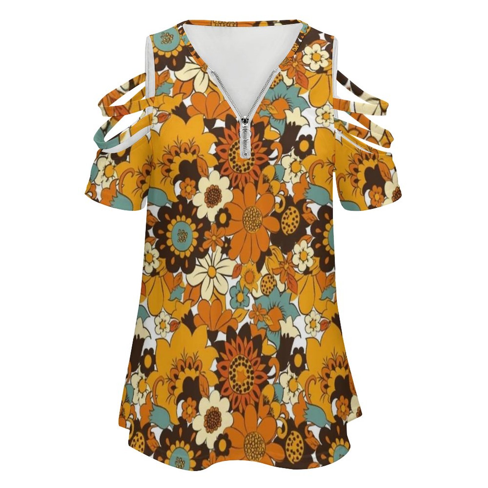 70S 60S Retro Flower Power , F - Women'S Fashion In The 60S บทวิจารณ์และราคา