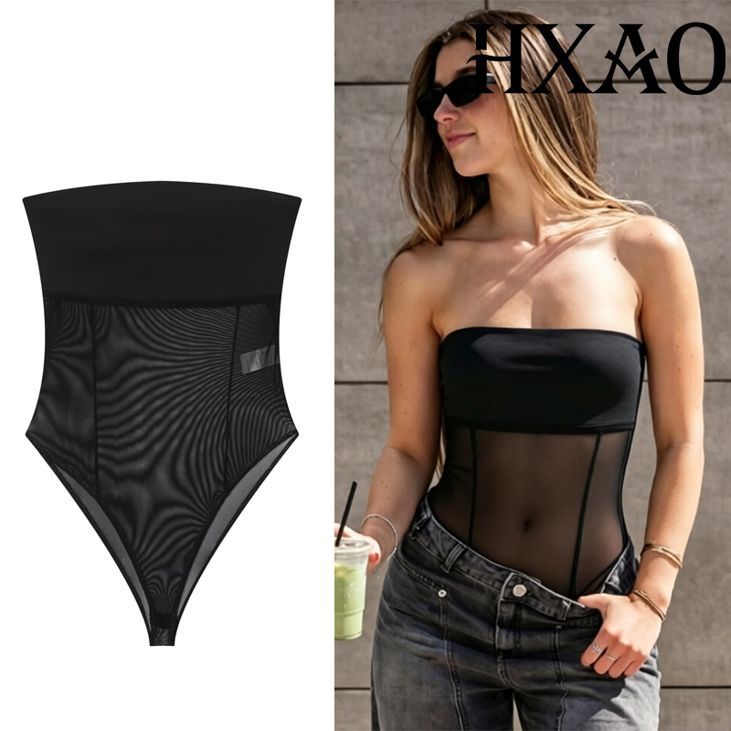 HXAO Tulle Corset Bodys Woman  - Corset Top Boned บทวิจารณ์และราคา