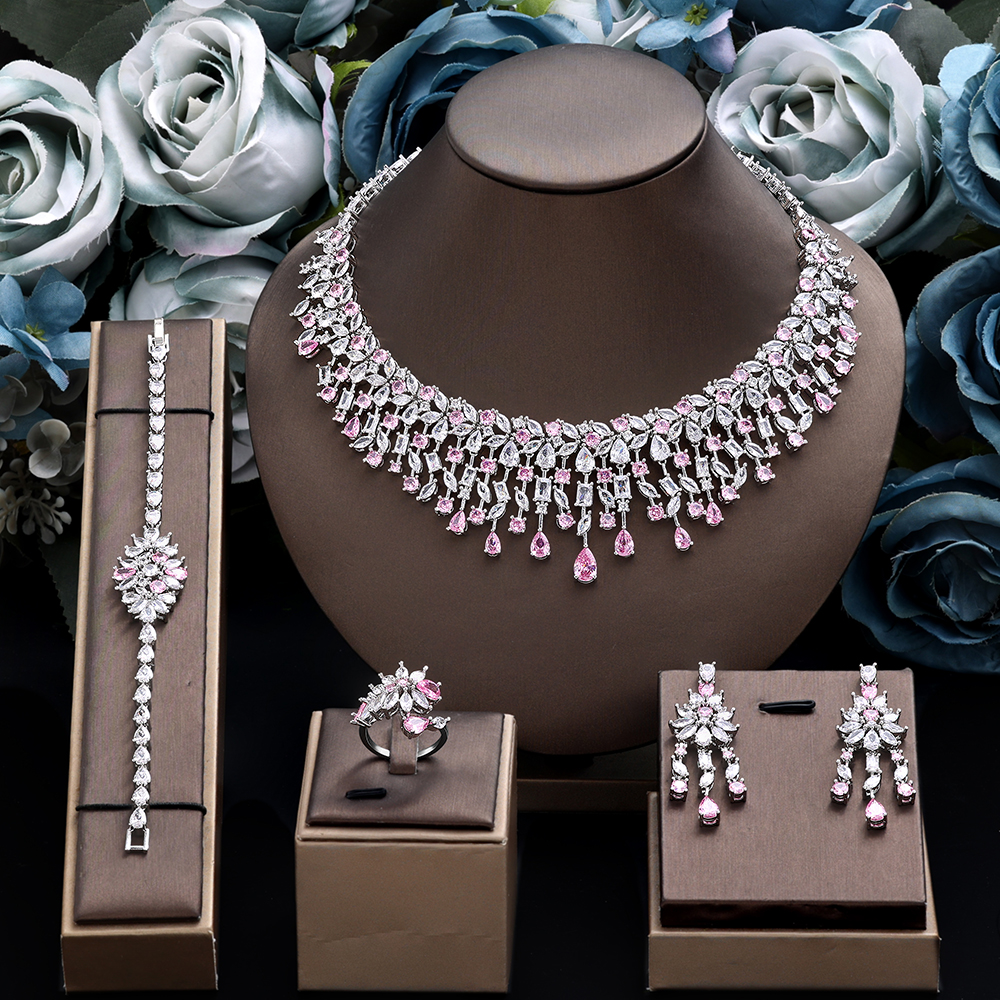 New Bridal Wedding Jewelry Set - Women Fashion Uae บทวิจารณ์และราคา