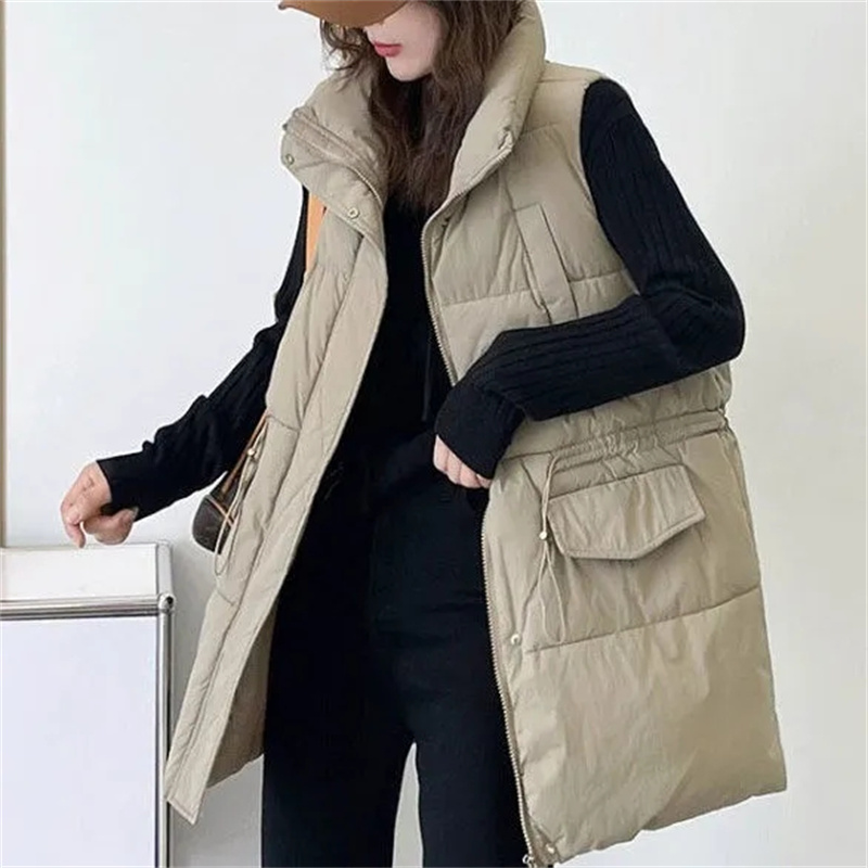 2025 New Women's Medium-length - Puffer Vest Fashion Women บทวิจารณ์และราคา