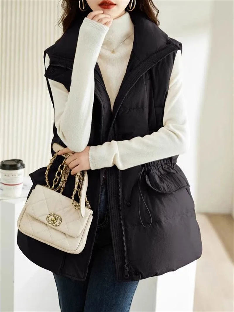 2025 New Women's Medium-length - Puffer Vest Fashion Women บทวิจารณ์และราคา