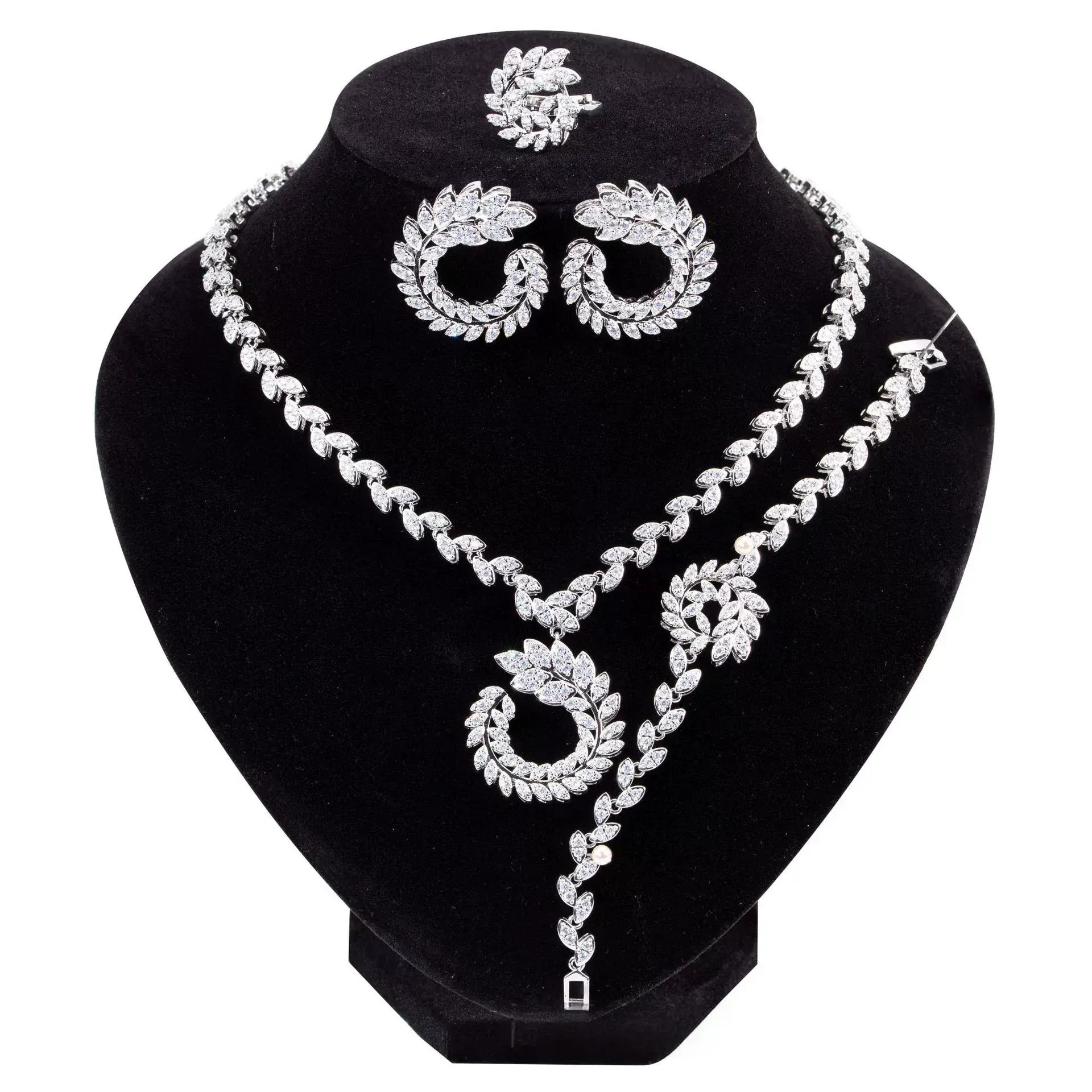 4PCS Wedding Jewelry Set Cubic - Women Fashion Uae บทวิจารณ์และราคา