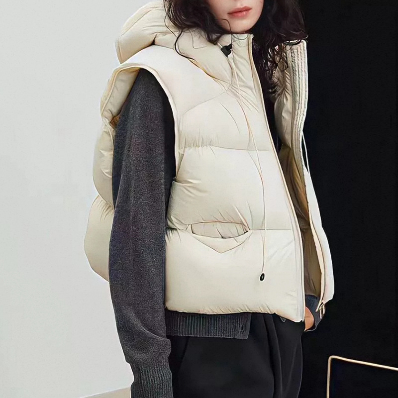 Women White Duck Down Vest Win - Puffer Vest Fashion Women บทวิจารณ์และราคา