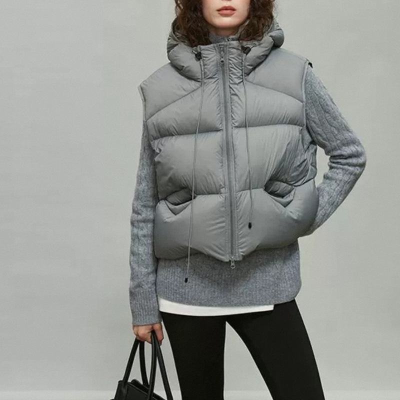 Women White Duck Down Vest Win - Puffer Vest Fashion Women บทวิจารณ์และราคา