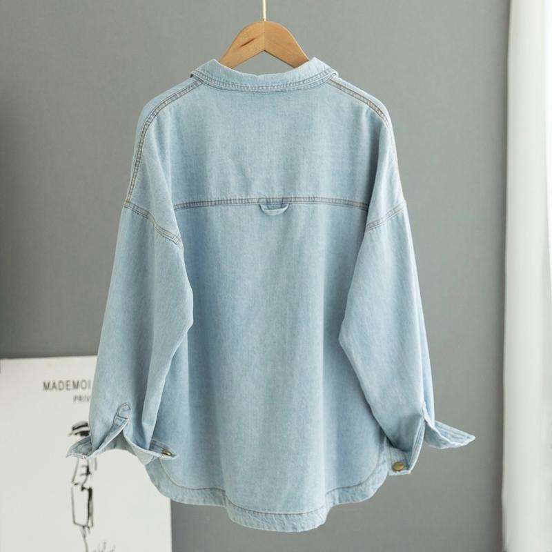Women's Shirt Spring Autumn Ko - Women'S Fashion Denim Jacket บทวิจารณ์และราคา