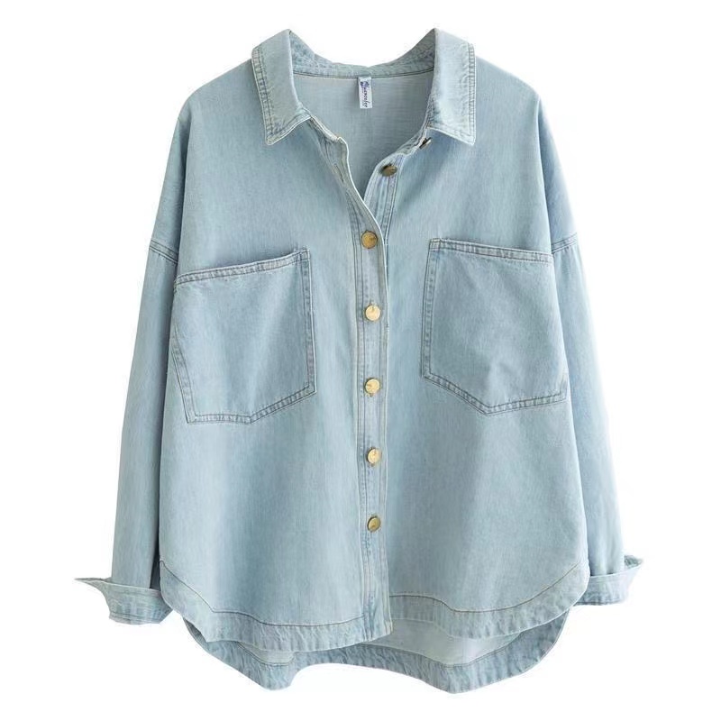 Women's Shirt Spring Autumn Ko - Women'S Fashion Denim Jacket บทวิจารณ์และราคา